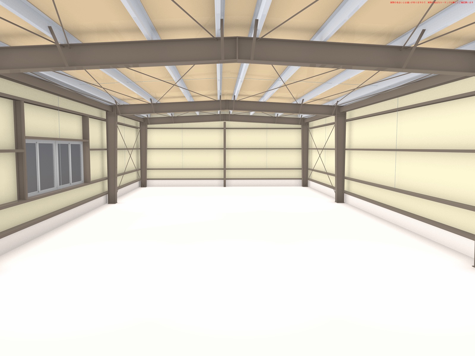 400㎡(10×40×H4)の内観