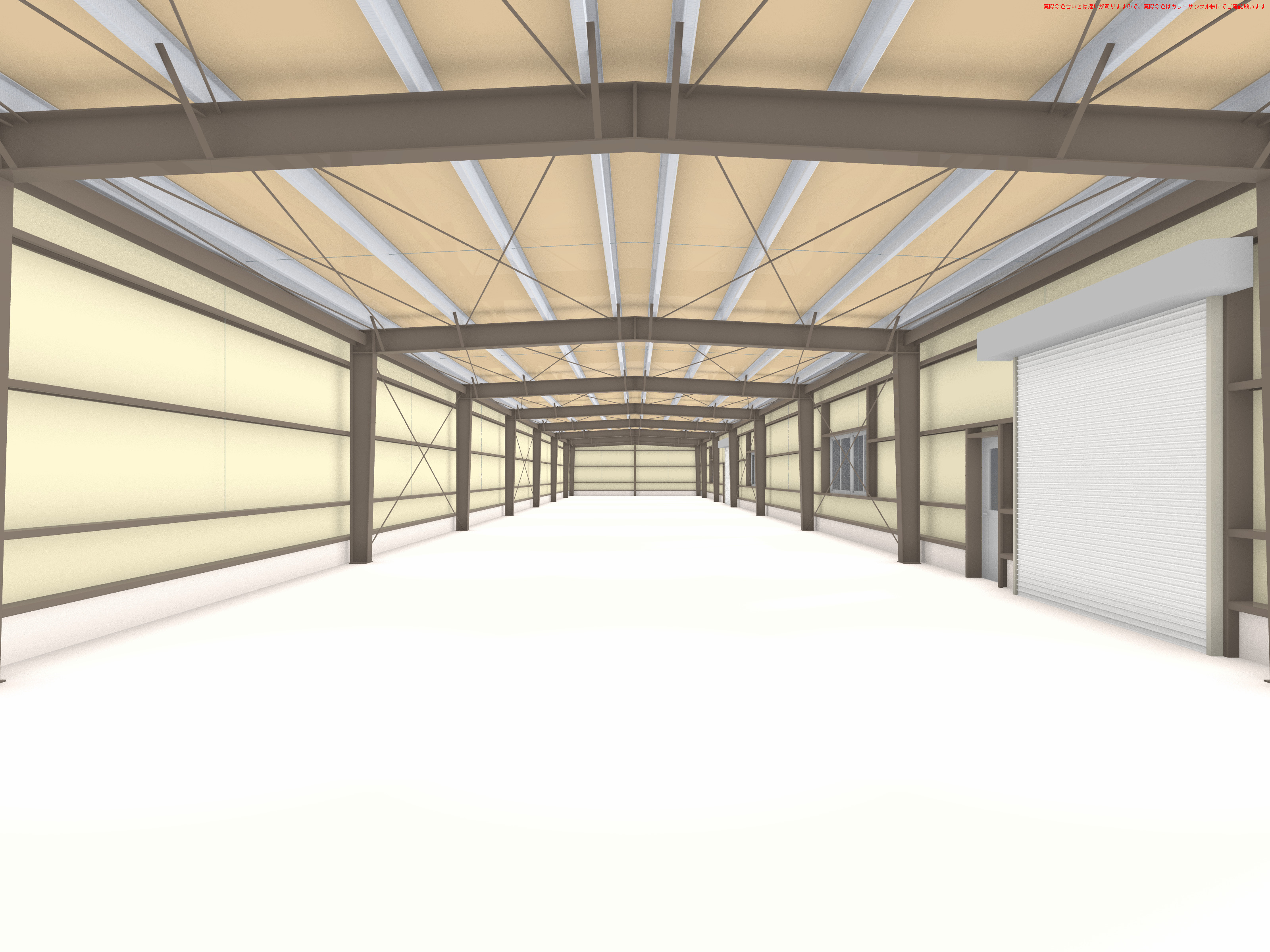 600㎡(10×60×H4)の内観