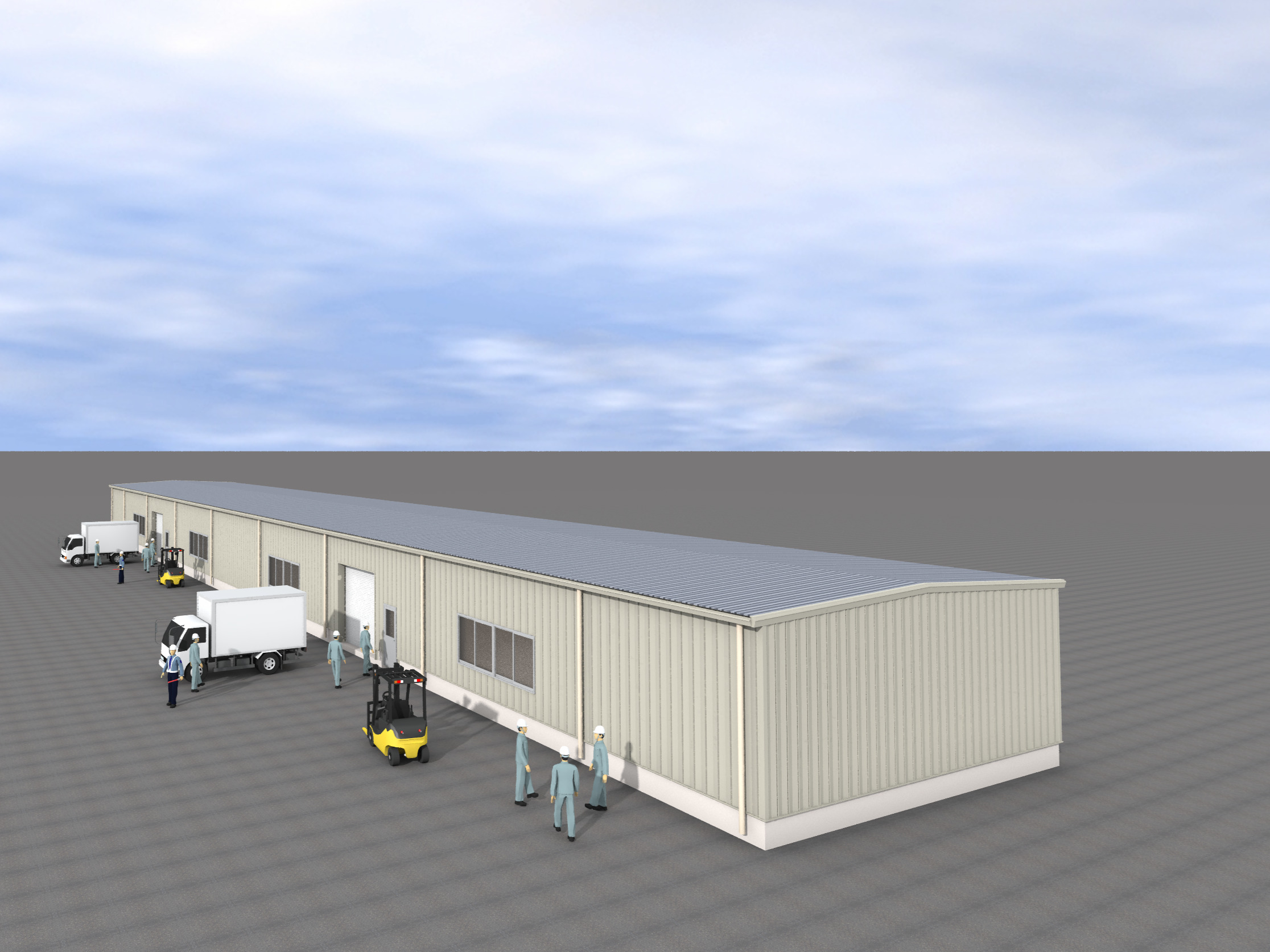 600㎡(10×60×H4)の建物イメージ