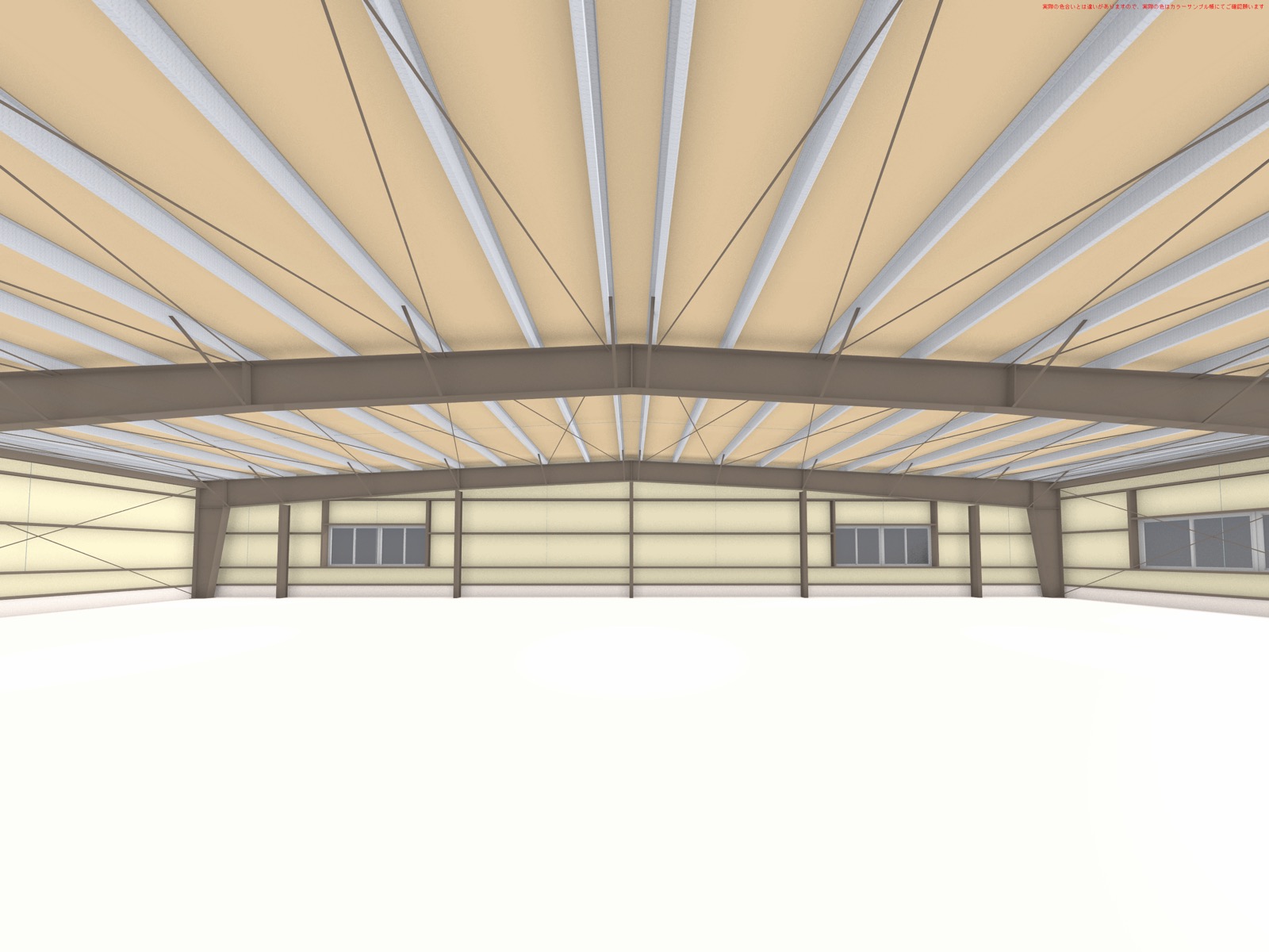 600㎡(30×20×H4)の内観